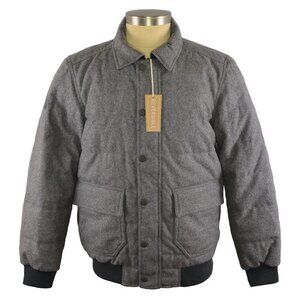 New! Prana Mens B-Side Wool & Down Jacket Size Medium in Gravel Heather Gray